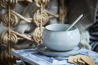 Espressotasse/Untertasse Amera grau