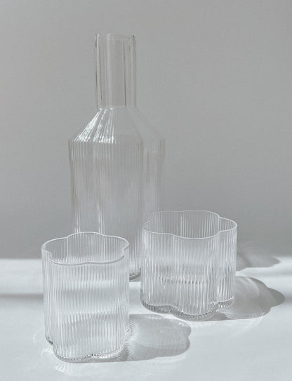 Crystal Bloom Glass | Fluted flower-shaped drinking glass | 350ml