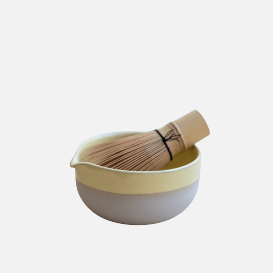 Matcha Chawan gelb | handgemachte Matcha Schale