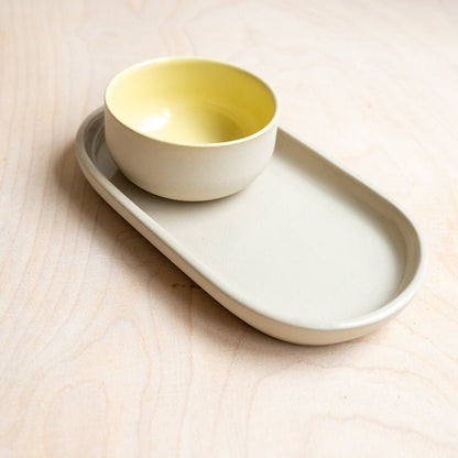 KUMO Flat White gelb | handgemachte Keramiktasse